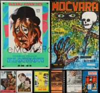 2d1140 LOT OF 8 FORMERLY FOLDED CLASSIC U.S. MOVIE RE-RELEASE YUGOSLAVIAN POSTERS 1960s-1970s cool!