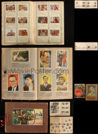 2d0759 LOT OF 3 NON-US STAMP ALBUMS 1930s two with Adventures of Robin Hood + Holllywood stars!