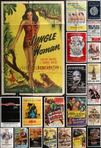 2d0267 LOT OF 81 FOLDED ONE-SHEETS 1940s-1980s great images from a variety of different movies!