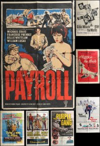 2d0332 LOT OF 7 FOLDED US & ENGLISH ONE-SHEETS 1950s-1970s great images from a variety of movies!