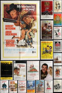 2d0284 LOT OF 50 FOLDED ONE-SHEETS 1970s-1980s great images from a variety of different movies!
