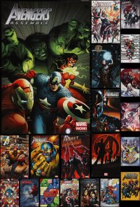 2d1205 LOT OF 20 FORMERLY FOLDED AVENGERS COMIC BOOK SPECIAL POSTERS 1990s-2010s cool art!