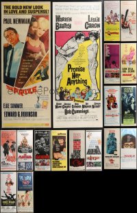 2d1043 LOT OF 20 MOSTLY UNFOLDED 1960S INSERTS 1960s a variety of cool movie images!