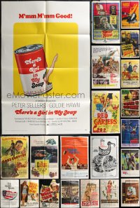 2d0269 LOT OF 79 FOLDED ONE-SHEETS 1950s-1970s great images from a variety of different movies!