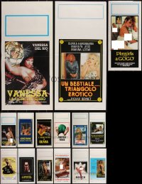 2d1020 LOT OF 15 FORMERLY FOLDED SEXPLOITATION ITALIAN LOCANDINAS 1980s sexy images with nudity!