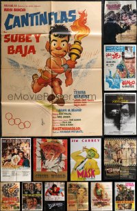 2d0731 LOT OF 17 FOLDED NON-US POSTERS 1960s-1980s great images from a variety of movies!