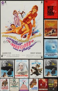 2d1215 LOT OF 20 FORMERLY FOLDED FRENCH 23X32 POSTERS 1960s-2010s a variety of cool movie images!