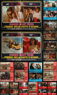 2d1107 LOT OF 40 FORMERLY FOLDED 19x27 ITALIAN PHOTOBUSTAS 1950s-1980s a variety of movie scenes!