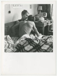 2f1458 A BOUT DE SOUFFLE candid French 7x9.5 still 1961 Jean Seberg & naked Belmondo in bed, Godard!