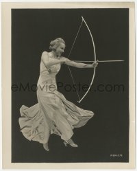 2f1831 CAROLE LOMBARD 8x10 still 1930s the sexy star in flowing gown & aiming bow & arrow!