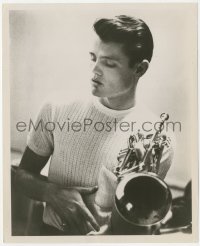 2f1841 CHET BAKER 8.25x10 still 1950s great portrait holding jazz trumpet by William Claxton!