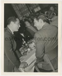 2f1846 CLARK GABLE/ROBERT MONTGOMERY 8x10 still 1937 conversing at the MGM commissary by Al Muto!