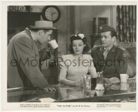 2f1848 CLOCK 8x9.75 still 1945 c/u of Judy Garland between Robert Walker & Keenan Wynn at diner!