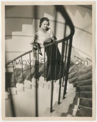 2f1849 CONFESSIONS OF A CO-ED 8x10 key book still 1931 full-length sexy Sylvia Sidney on stairs!