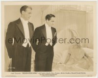 2f1855 DESIGN FOR LIVING 8x10 still 1933 Gary Cooper & Fredric March by Miriam Hopkins in bed!