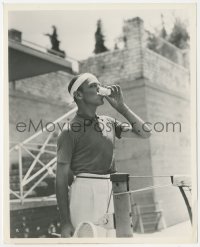2f1890 FRED ASTAIRE 8x10 still 1930s quenching his thirst during tennis match by John Miehle!