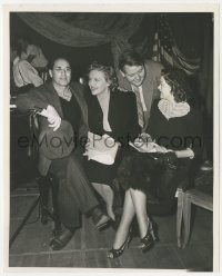 2f1908 GROUCHO MARX/CHARLES LAUGHTON 8x10 still 1941 with Myrna Loy & Madeleine Carroll by Rhodes!