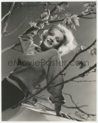 2f1957 MARLENE DIETRICH 7.5x9.25 still 1930s smiling portrait leaning on tree branch by Ray Jones!