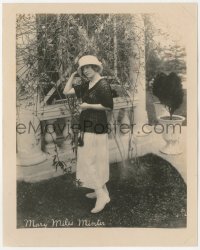 2f1960 MARY MILES MINTER 8x10 still 1920s full-length posing outdoors at her Hollywood home!