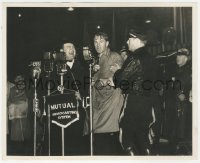 2f1963 MEET JOHN DOE 8x10 still 1941 Edward Arnold & Gary Cooper by radio microphones, Frank Capra!