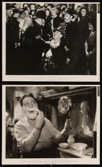 2f1780 SIDEWALKS OF LONDON 2 8x10 stills 1940 Charles Laughton handled by cop and shaving!