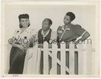 2f1827 CABIN IN THE SKY 8x10.25 still 1943 Lena Horne, Rochester & Ethel Waters by picket fence!