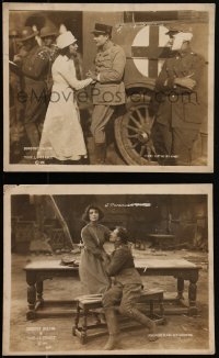 2f1791 VIVE LA FRANCE 2 8x10 stills 1918 great images of French WWI Red Cross nurse Dorothy Dalton!
