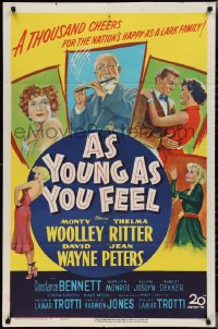 2f0683 AS YOUNG AS YOU FEEL 1sh 1951 great art including young sexy Marilyn Monroe!