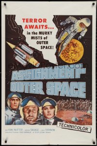 2f0684 ASSIGNMENT-OUTER SPACE 1sh 1962 Antonio Margheriti directed, Italian sci-fi Space Men!