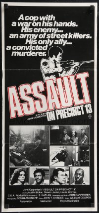 John Carpenter's 2nd Film. Assault on Precinct 13 ROBERT TANENBAUM Art 1990's 27 x 40 Reproduction of Original 1976 US Movie Poster