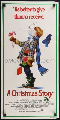 2f0641 CHRISTMAS STORY Aust daybill 1984 best classic Christmas movie, great different art!