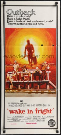 2f0670 WAKE IN FRIGHT Aust daybill 1971 Ted Kotcheff Australian Outback creepy cult classic!