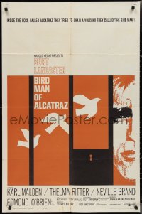 2f0698 BIRDMAN OF ALCATRAZ 1sh 1962 Burt Lancaster in John Frankenheimer's prison classic!