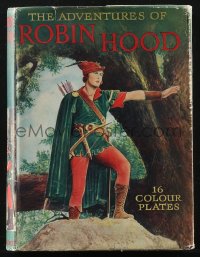 2f1453 ADVENTURES OF ROBIN HOOD first edition English hardcover book 1938 with color illustrations!