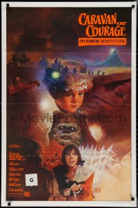 2f0713 CARAVAN OF COURAGE int'l style A 1sh 1984 An Ewok Adventure, Star Wars, Kazuhiko Sano!