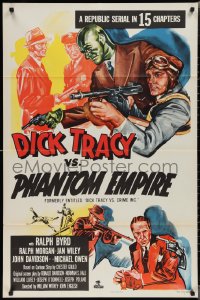 2f0732 DICK TRACY VS. CRIME INC. 1sh R1952 Ralph Byrd detective serial, The Phantom Empire!