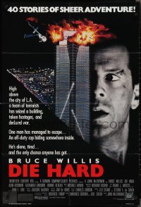 2f0733 DIE HARD int'l 1sh 1988 Bruce Willis vs twelve terrorists, action classic!