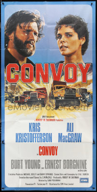 2f0442 CONVOY English 3sh 1978 different art of trucker Kris Kristofferson & sexy Ali McGraw!