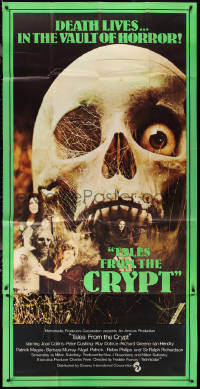 2f0443 TALES FROM THE CRYPT English 3sh 1972 Peter Cushing, Joan Collins, E.C. Comics, huge skull!