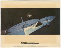 2f1573 2001: A SPACE ODYSSEY Cinerama color English FOH LC 1968 Kubrick, astronaut by satellites!