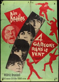2f0148 HARD DAY'S NIGHT French 1p 1964 Beatles in 1st film, John, Paul, George & Ringo, ultra rare!