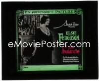 2f1503 AVALANCHE glass slide 1919 star Elsie Ferguson plays three different roles in this movie!