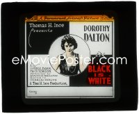 2f1504 BLACK IS WHITE glass slide 1920 great waist-high close up of pretty Dorothy Dalton!