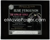 2f1545 SONG OF SONGS glass slide 1918 Elsie Ferguson in the role played by Marlene Dietrich in 1933!