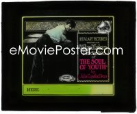 2f1546 SOUL OF YOUTH glass slide 1920 orphan Lewis Sargent lives a life of sin but redeems himself!