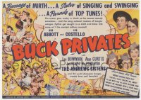 2f0610 BUCK PRIVATES herald 1941 Bud Abbott & Lou Costello, plus The Andrews Sisters, very rare!