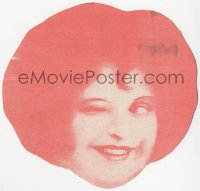 2f1495 RED HAIR die-cut herald 1928 wonderful image of sexy redhead Clara Bow winking, ultra rare!