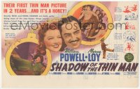 2f0614 SHADOW OF THE THIN MAN herald 1941 William Powell, Myrna Loy, Dickie Hall & Asta too, rare!