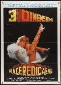 2f0085 PIACERE DI CARNE Italian 1p 1985 sexy Albane Navizet showing her legs in 3 dimensions!