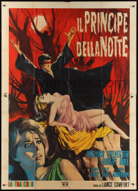 2f0046 DEVILS OF DARKNESS Italian 2p 1966 different Casaro art of masked man over naked woman!